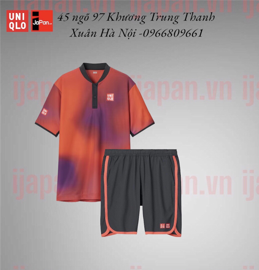 Bộ quần áo thể thao tennis, pickleball chính hãng Uniqlo Nishikori Pháp mở rộng 2024 - 461638-461639