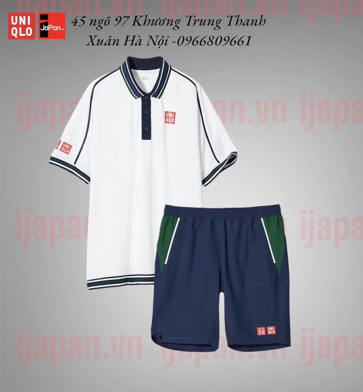 Bộ quần áo thể thao tennis, pickleball chính hãng Uniqlo Nishikori 2024 - 461836-461837