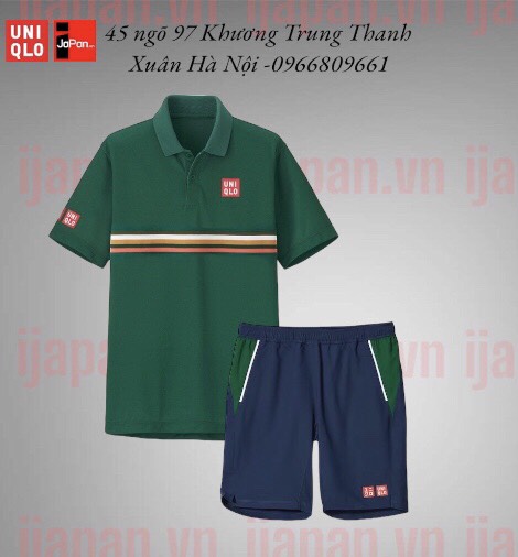 Aó tennis Uniqlo Kei Nishikori Pháp 2017 (likenew)