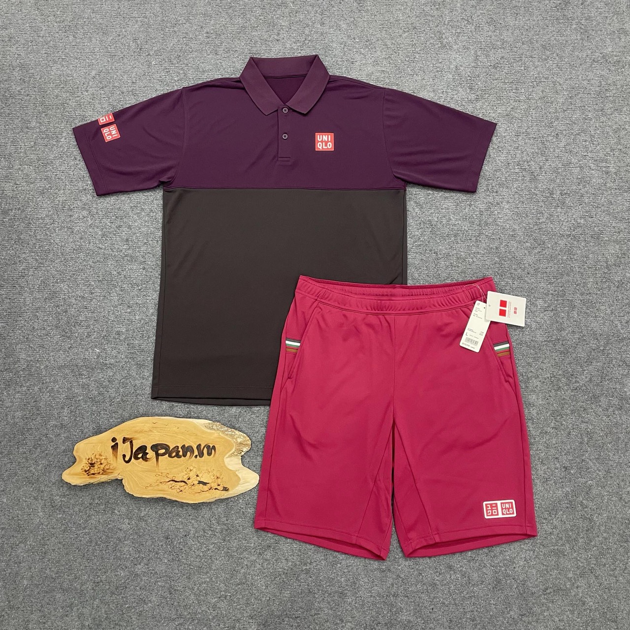 Bộ quần áo thể thao tennis, pickleball, gofl chính hãng Uniqlo Nishikori Us open 2018 -405029