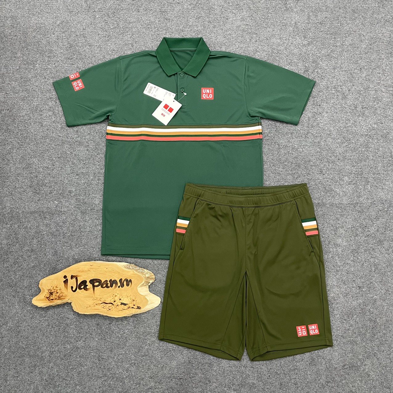 Bộ quần áo thể thao tennis, pickleball, gofl chính hãng Uniqlo Kei Nishikori Pháp 2017 XL - 405556