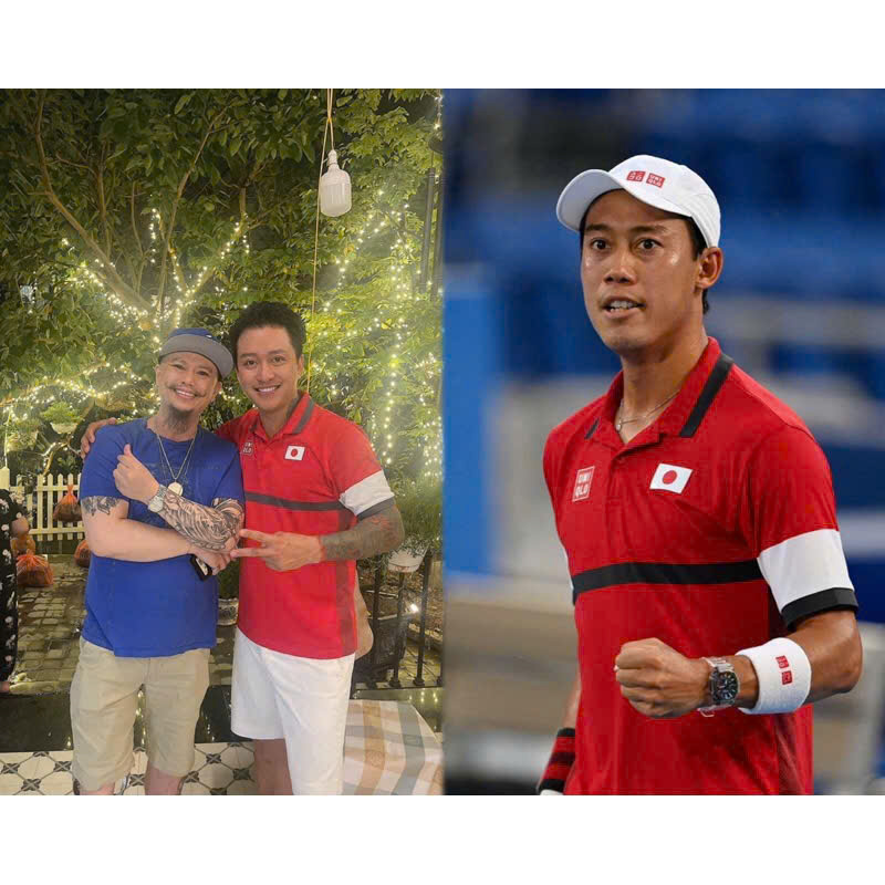 Áo thể thao tennis Uniqlo Nishikori Olympic Tokyo 2021 - 438274