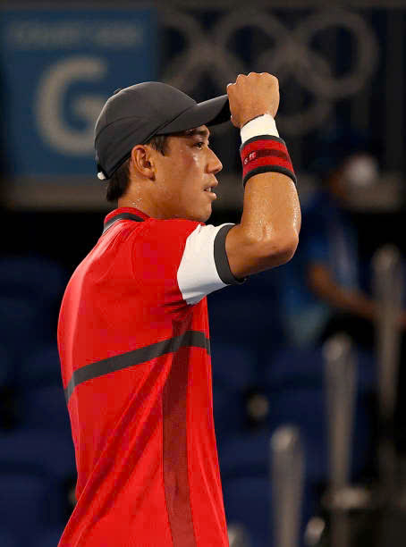 Áo thể thao tennis Uniqlo Nishikori Olympic Tokyo 2021 - 438274