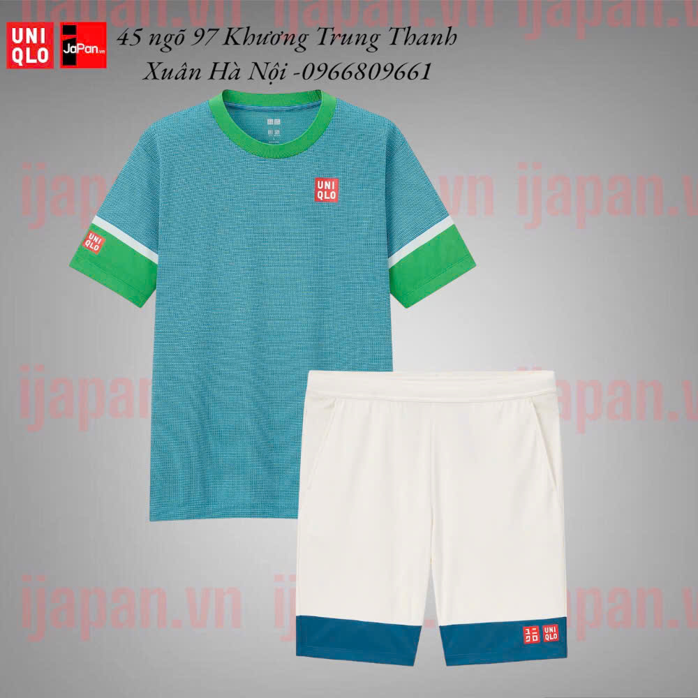 Bộ quần áo thể thao tennis, pickleball chính hãng Uniqlo Nishikori Roland Garros 2021 - 438271 - M likenew
