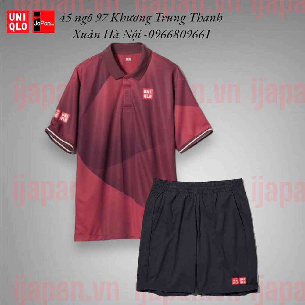 Bộ quần áo thể thao tennis, pickleball, gofl chính hãng Uniqlo Nishikori Us open 2023 - 458043