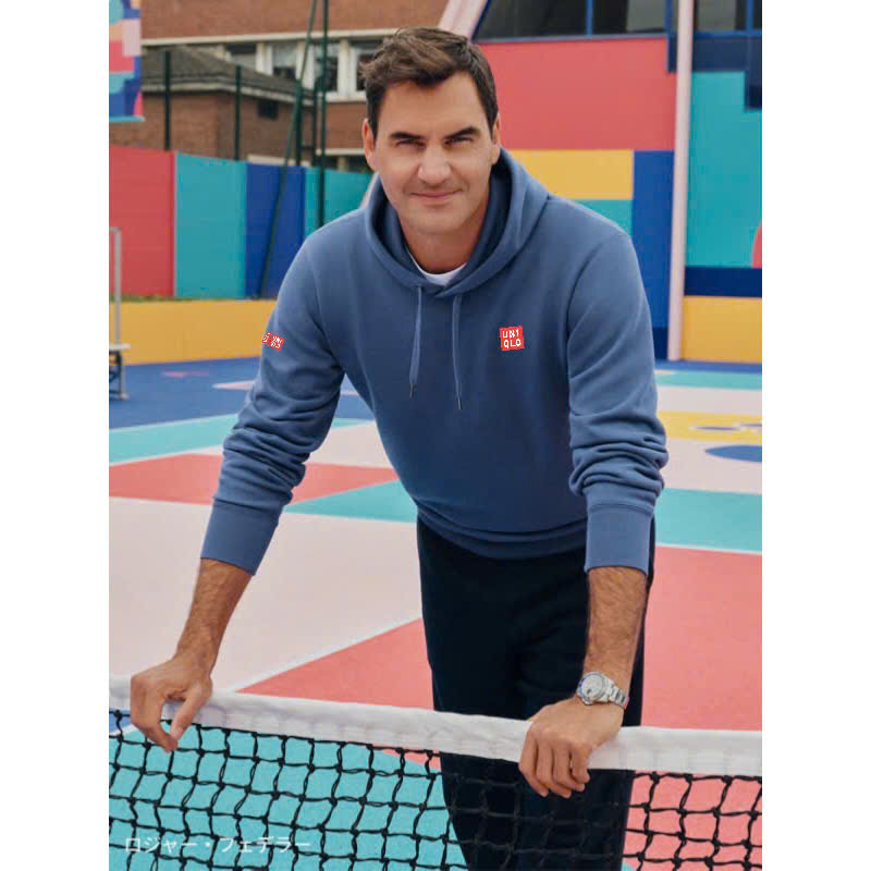 Bộ quần áo nỉ thể thao tennis, pickleball chính hãng Uniqlo chui đầu có mũ 465200-469930