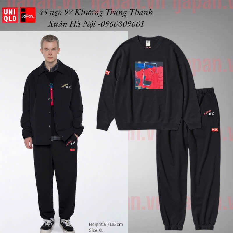 Áo nỉ thể thao KAWS + Warhol tennis, pickleball chính hãng UniqIo -476120-476119