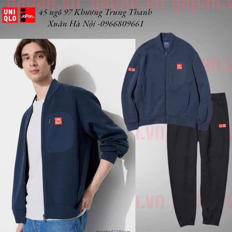 Áo nỉ thể thao tennis, pickleball chính hãng Uniqlo nam Ultra Stretch - 472174-69