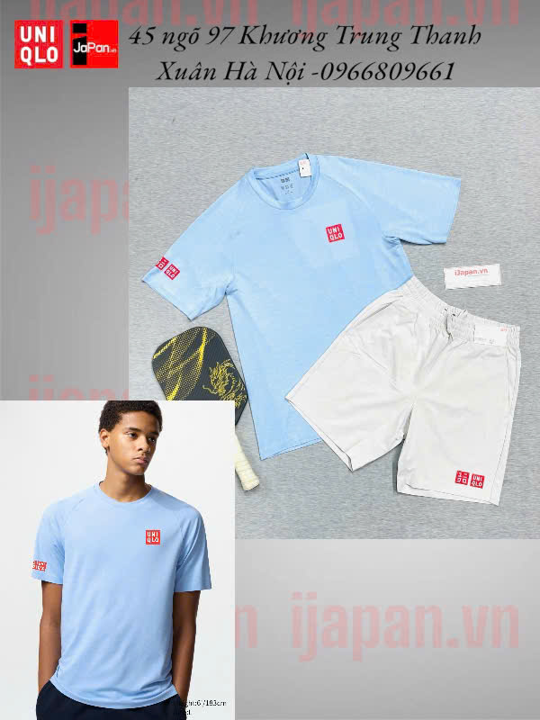 Áo thể thao tennis, pickleball cổ tròn chính hãng Uniqlo 2025-475360