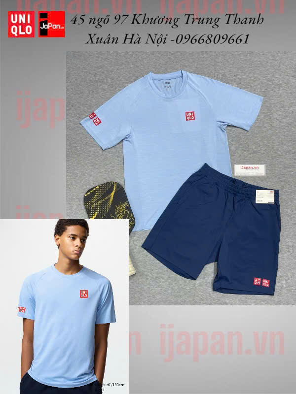 Áo thể thao tennis, pickleball cổ tròn chính hãng Uniqlo 2025-475360