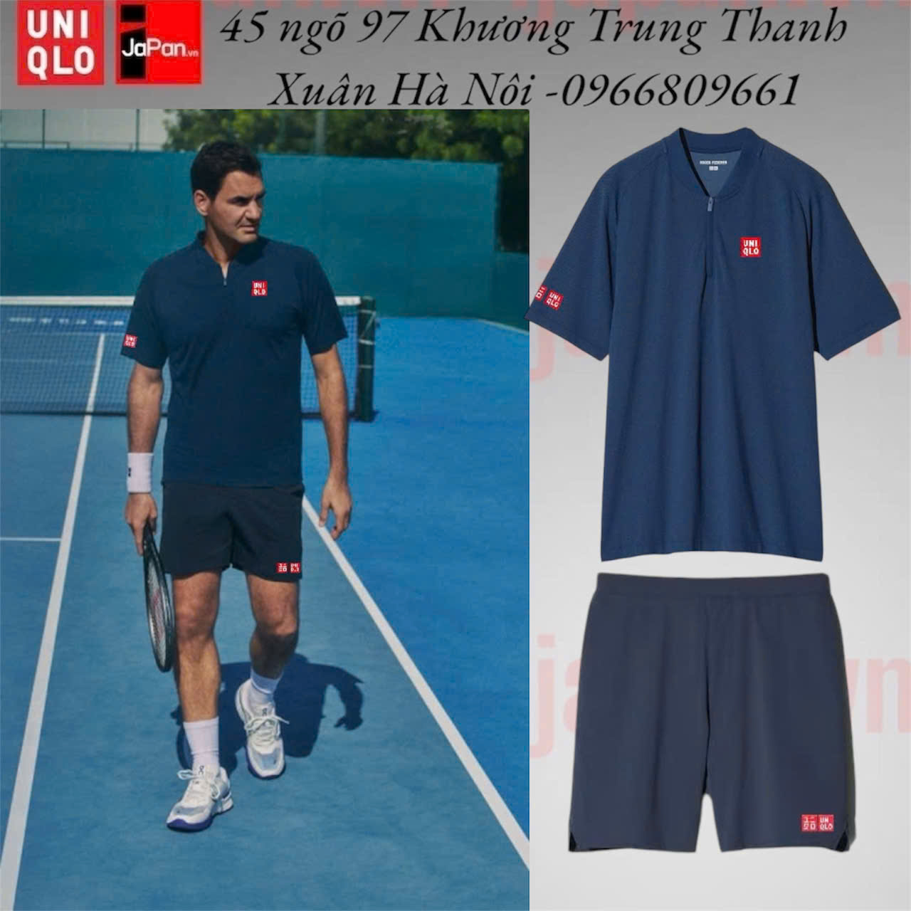Bộ quần áo thể thao tennis, pickleball chính hãng Uniqlo 2025-475766