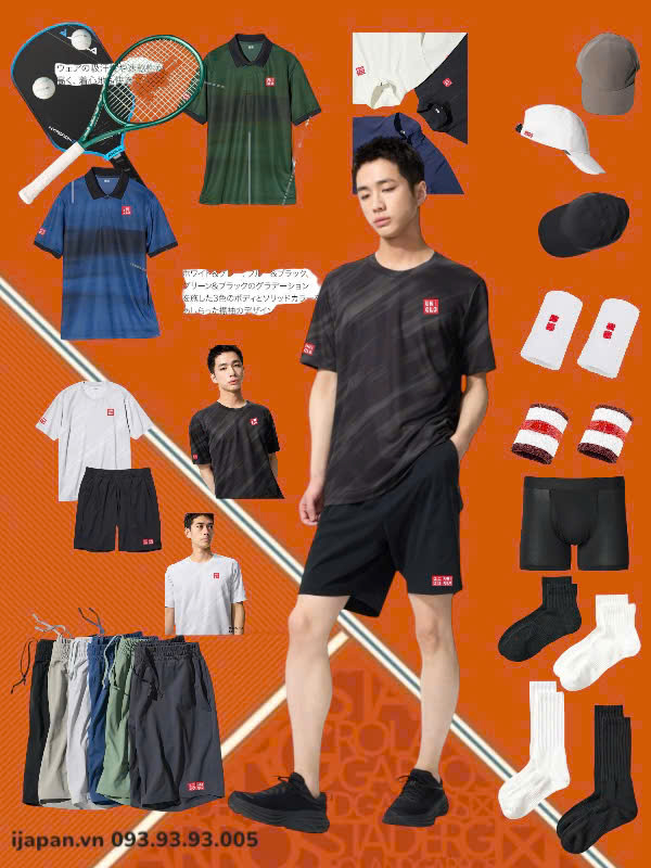 ÁO DRY-EX thể thao tennis, pickleball chính hãng UniqIo-480147-09