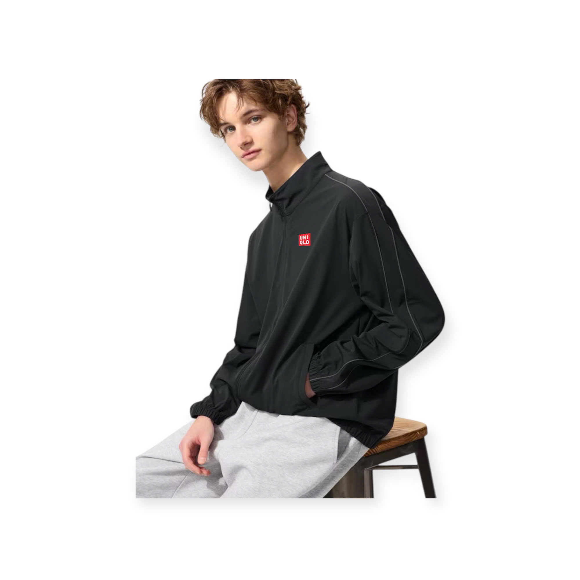 Áo nỉ gió thể thao tennis, pickleball Nishikori chính hãng Uniqlo 2025-476144-478114-475385