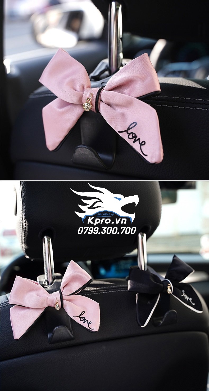 Móc đồ ghế sau ô tô nơ love