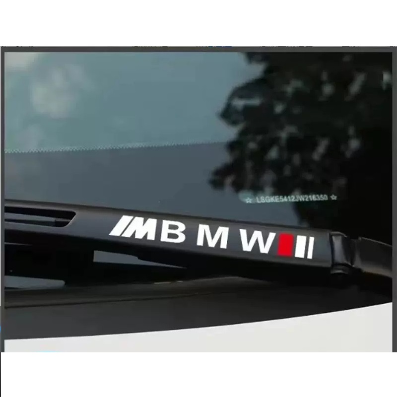 Bộ 2 miếng decal logo dán trang trí gạt nước ô tô