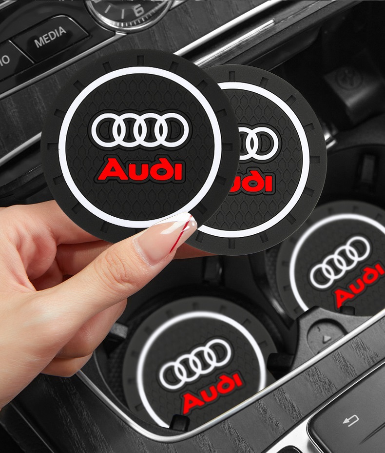 Miếng lót ly hộc nước ô tô cao su có logo