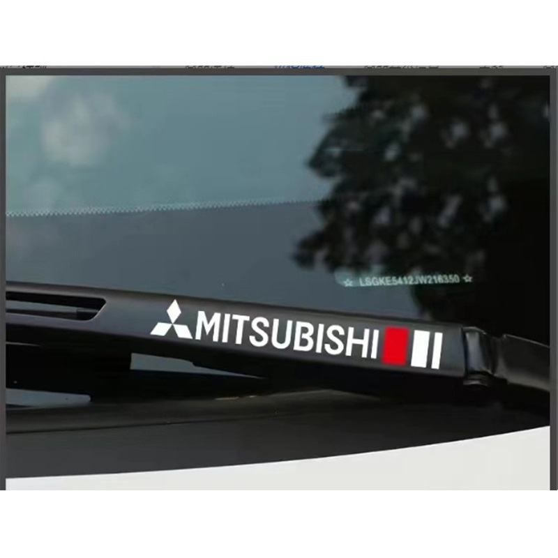 Bộ 2 miếng decal logo dán trang trí gạt nước ô tô