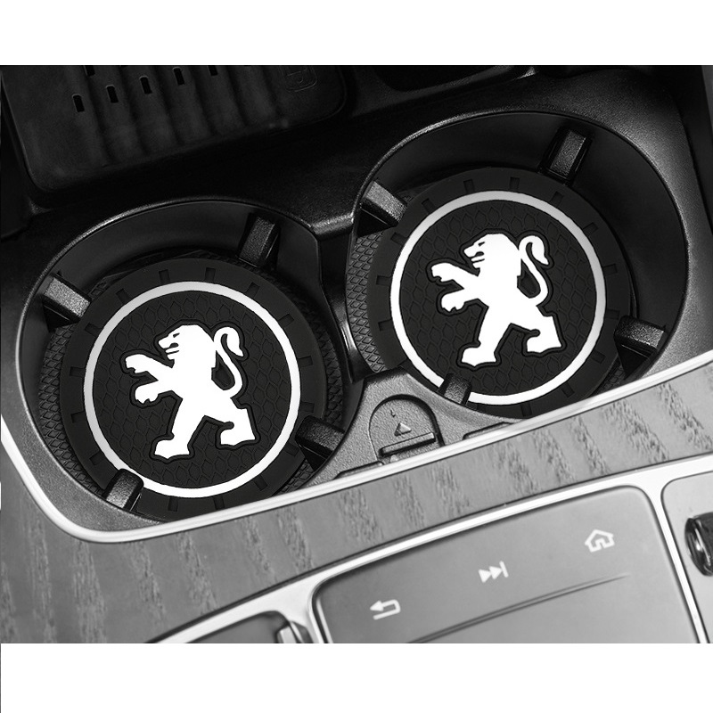 Miếng lót ly hộc nước ô tô cao su có logo