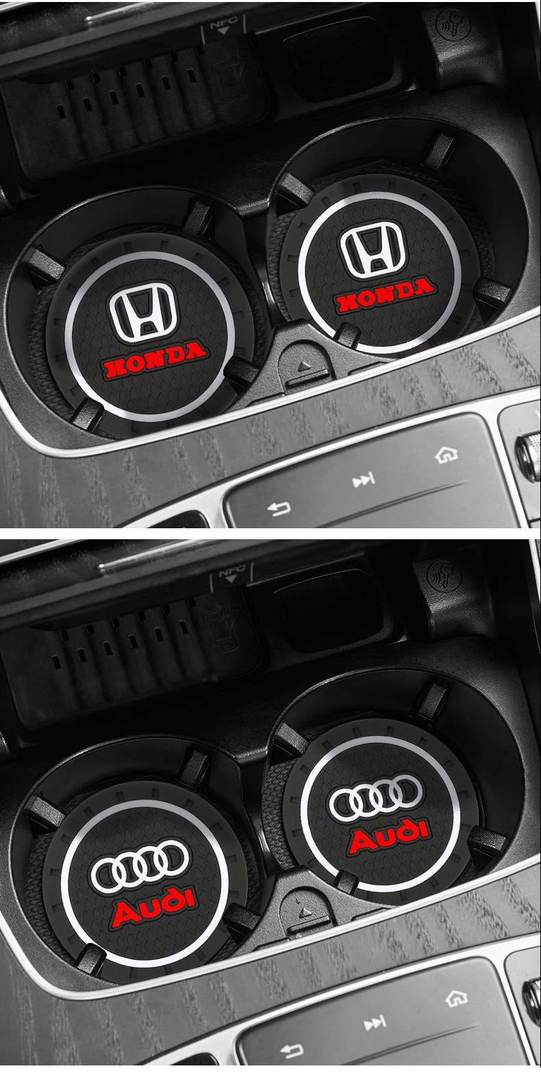 Miếng lót ly hộc nước ô tô cao su có logo