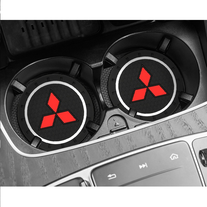 Miếng lót ly hộc nước ô tô cao su có logo