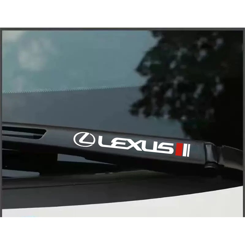 Bộ 2 miếng decal logo dán trang trí gạt nước ô tô