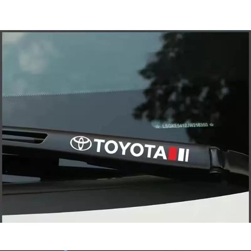 Bộ 2 miếng decal logo dán trang trí gạt nước ô tô