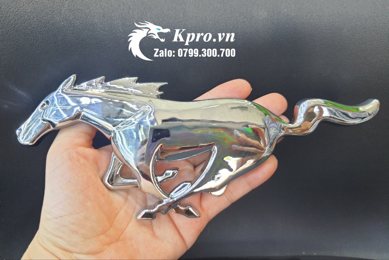 Hình Dán 3D Kim Loại Ngựa (Loại Lớn)