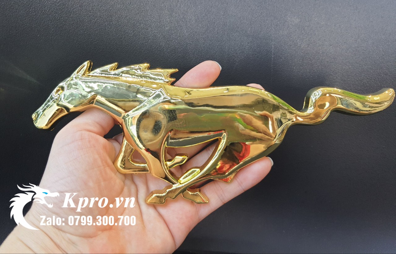 Hình Dán 3D Kim Loại Ngựa (Loại Lớn)