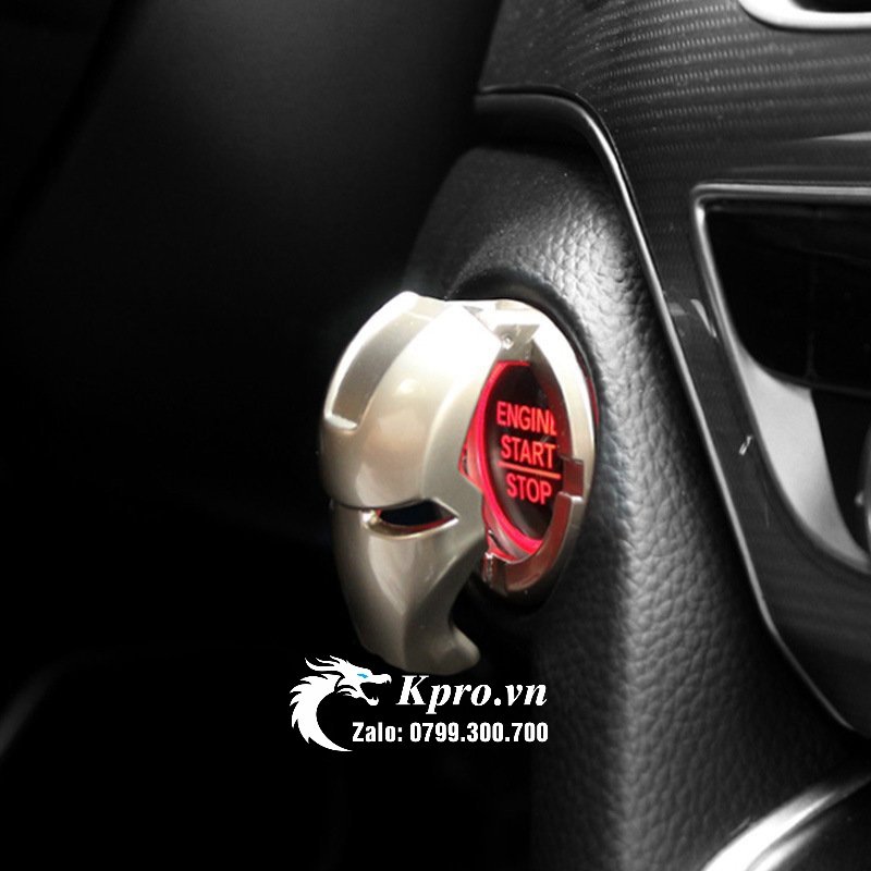 Hình dán kim loại bảo vệ nút Start/Stop Iron Man
