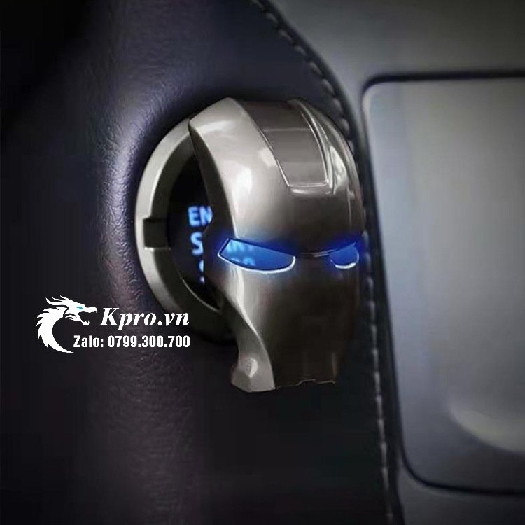 Hình dán kim loại bảo vệ nút Start/Stop Iron Man