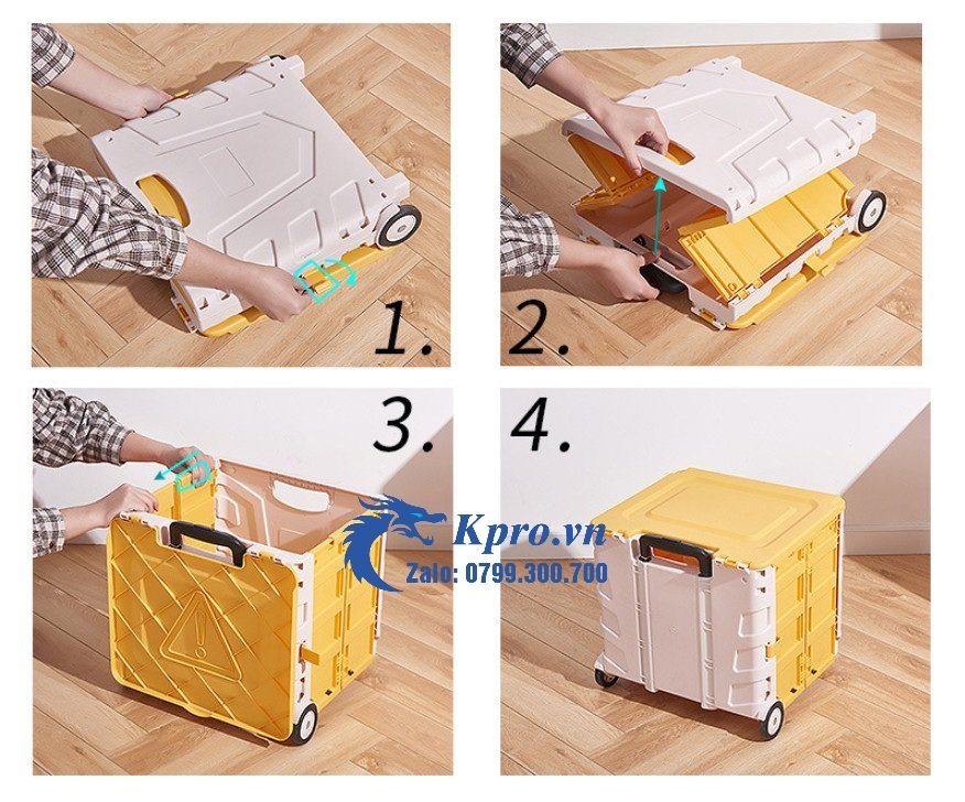 Thùng Đựng Có Bánh Xe + Tay Kéo