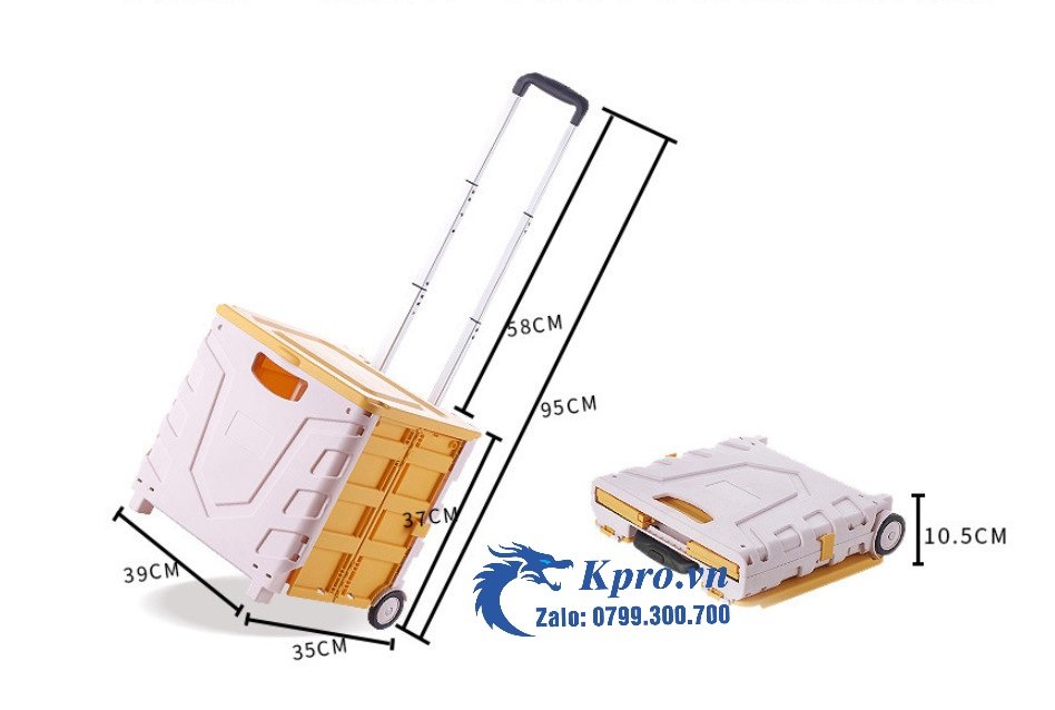 Thùng Đựng Có Bánh Xe + Tay Kéo