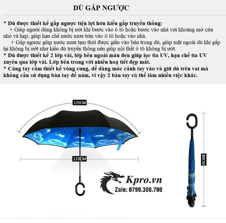 Dù Gấp Ngược