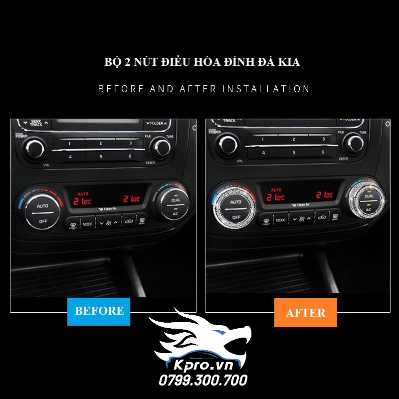 Bộ 2 Nút Điều Hòa KIA KX5
