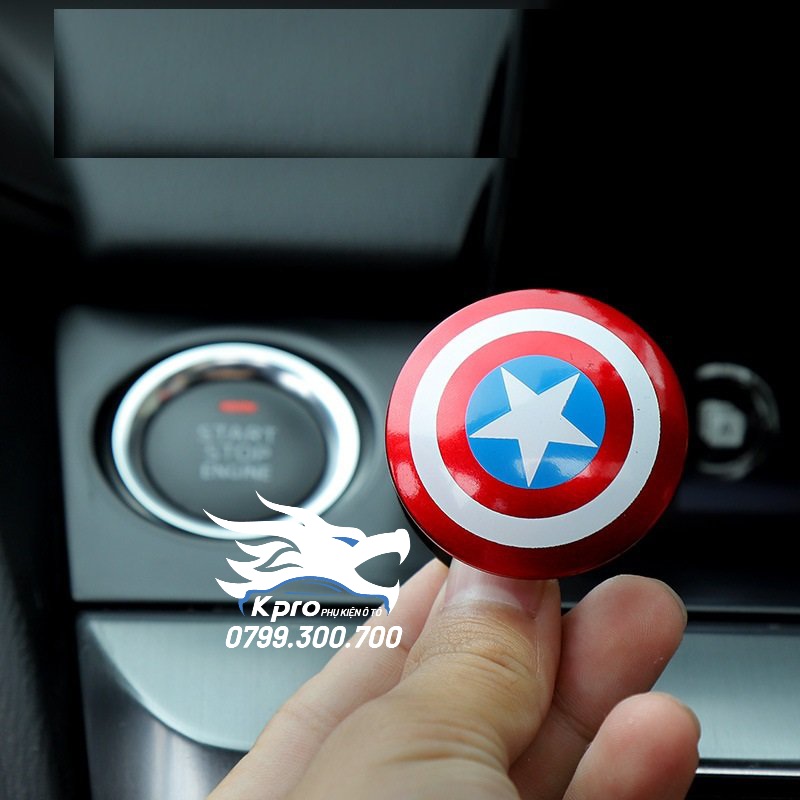 Núm nhựa bảo vệ nút khởi động Khiêng Captain America