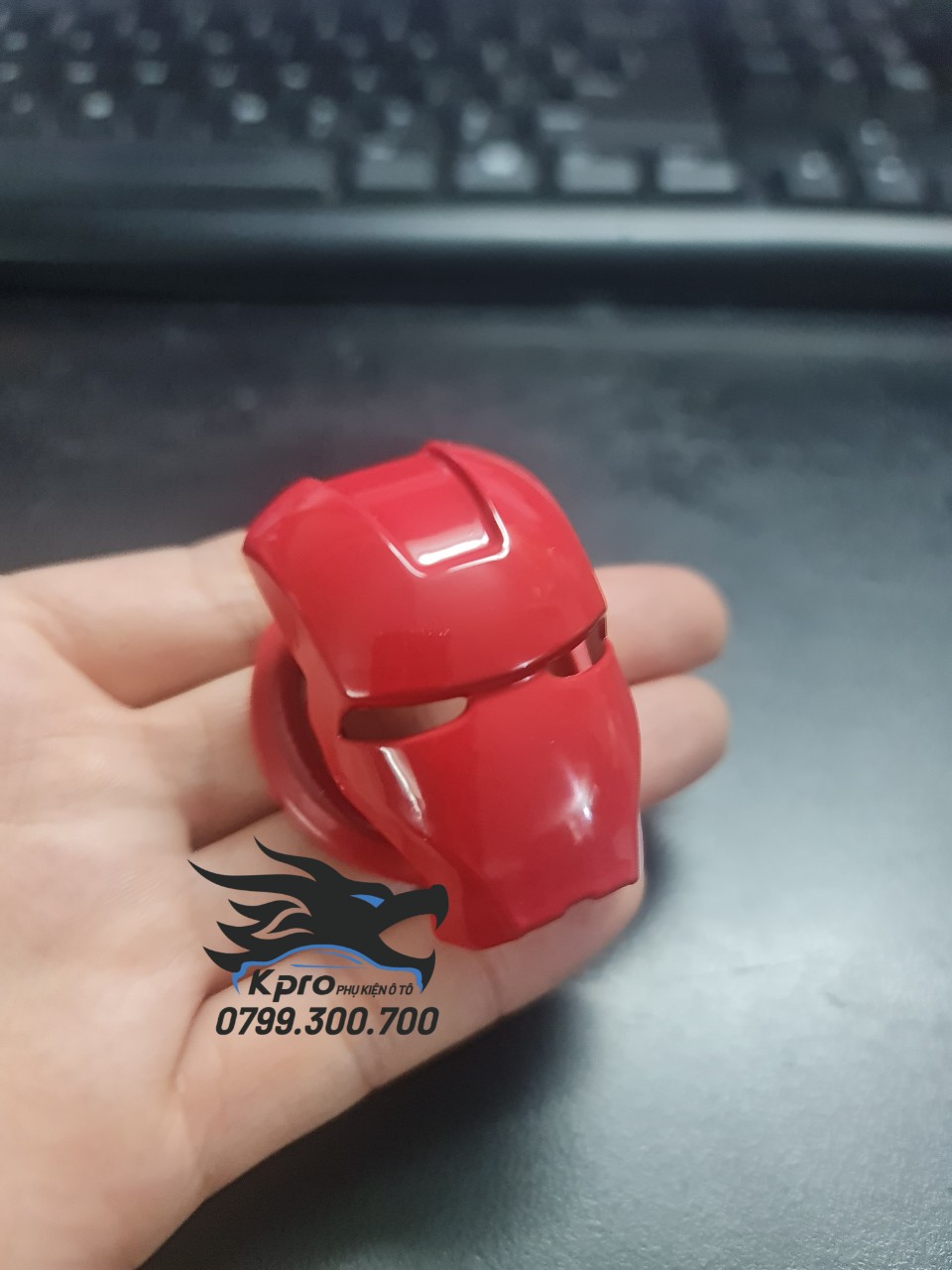 Hình dán kim loại bảo vệ nút Start/Stop Iron Man