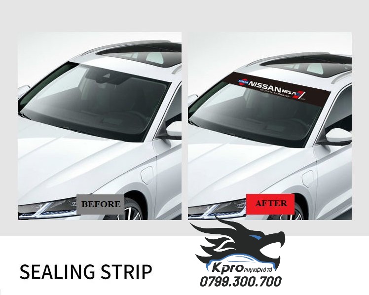 Decal logo dán cản trước ô tô