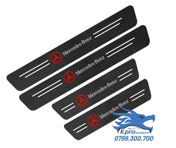 Decal vân carbon chống trầy bậc cửa (loại dầy)