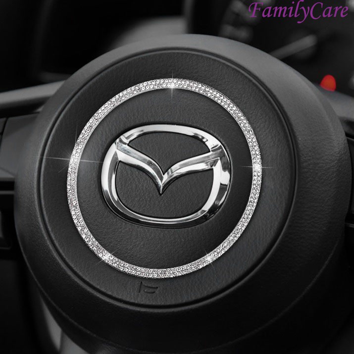 Vòng ngoài đính đá logo vô lăng Mazda