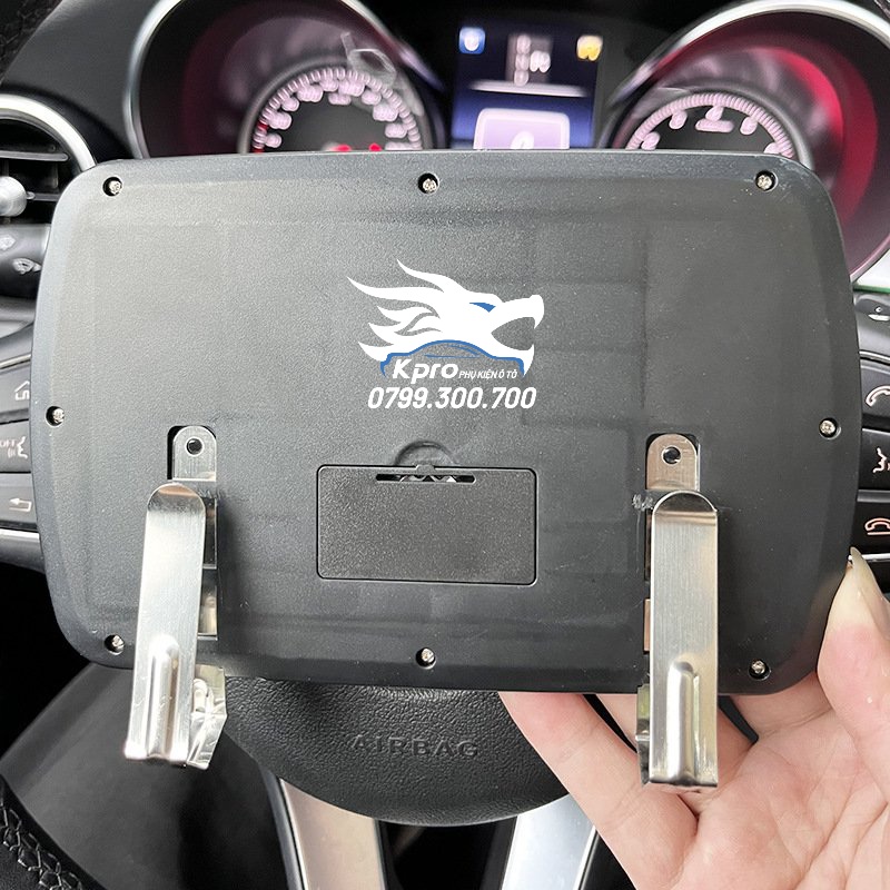 Gương trang điểm ô tô đính đá (hàng loại 1 có đèn led cảm ứng)