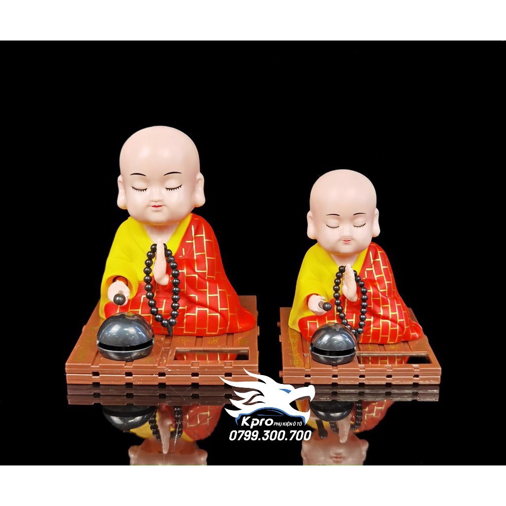 Đường Tăng Gõ Mõ Trưng Taplo Năng Lượng Mặt Trời (Tượng lớn)