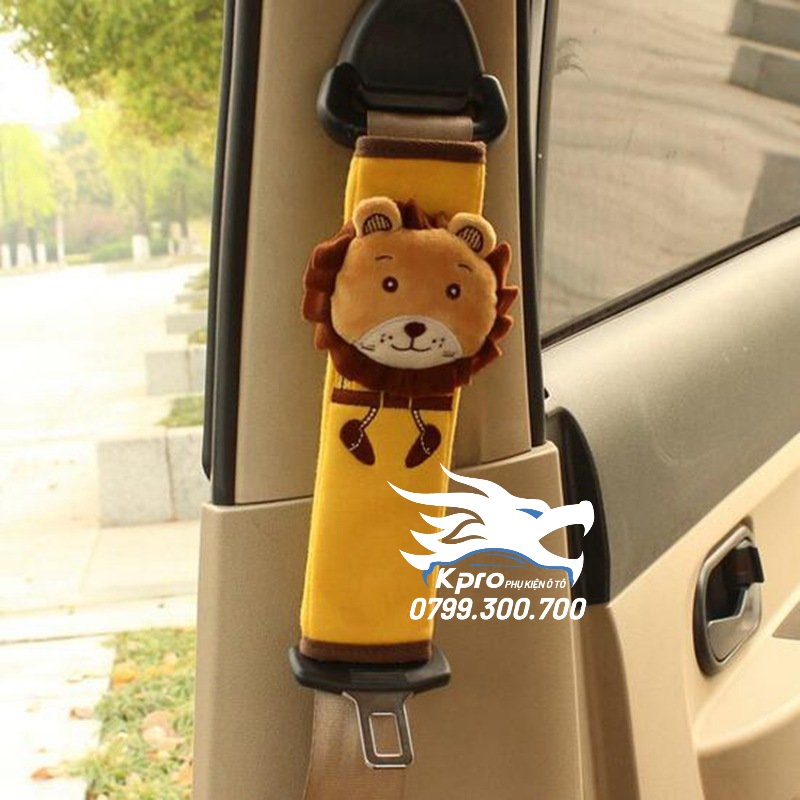 Bọc dây đai thắt lưng an toàn ô tô hình sư tử vàng cho bé
