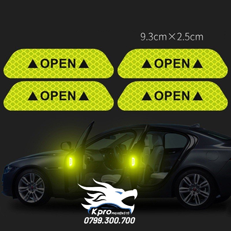 Tem phản quang cảnh báo mở cửa (4 cánh)