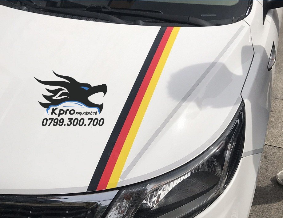 Decal dán trang trí nắp capo ô tô (0.15m * 1m)