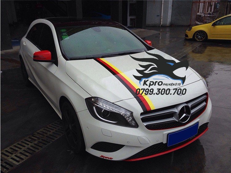 Decal dán trang trí nắp capo ô tô (0.15m * 1m)
