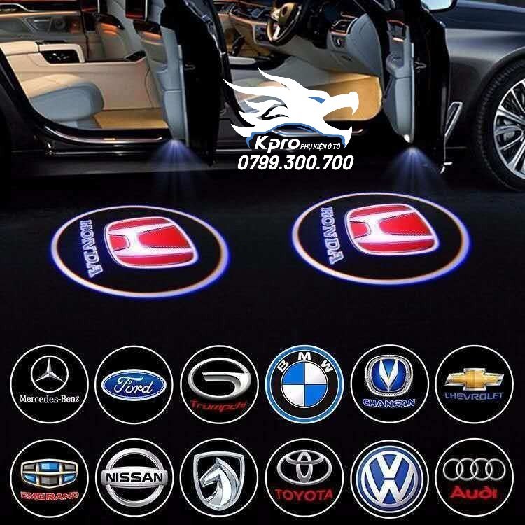 Bộ 2 đèn led logo gắn cửa ô tô