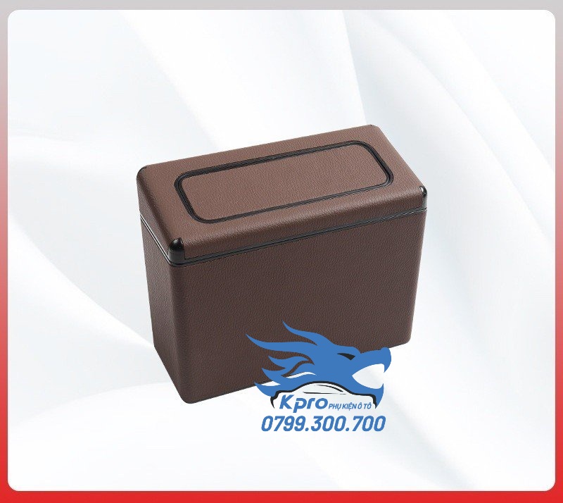 Thùng rác da thông minh 2 trong 1 nắp nhấn kết hợp nắp mở dành cho ô tô, xe hơi