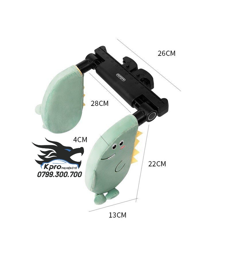 Tựa đầu ô tô 2 bên hình thú đáng yêu cho bé