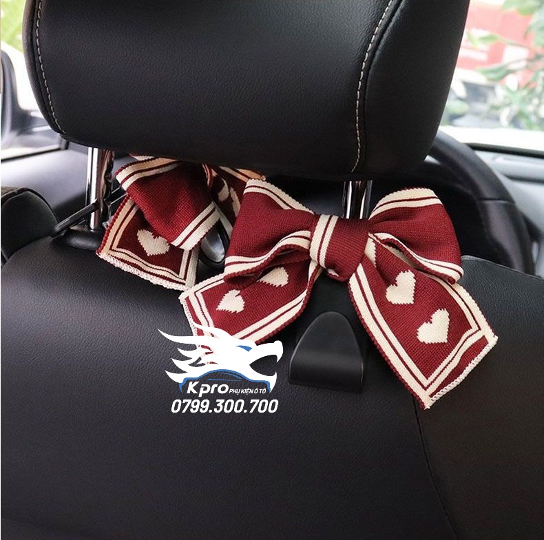 Móc đồ ghế sau ô tô nơ tim