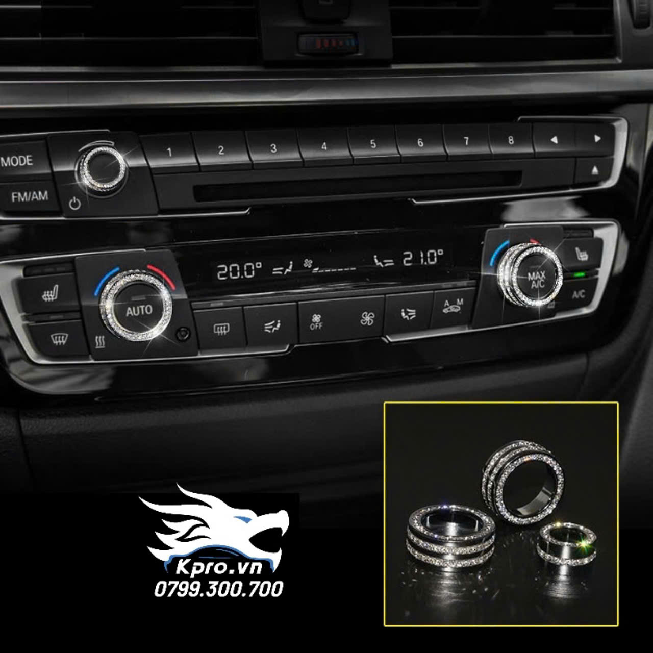 Bộ 3 Nút Điều Hòa Bạc BMW Series 1, 3, 4, 5, 7 / BMW GT / BMW X3, X4, X5, X6